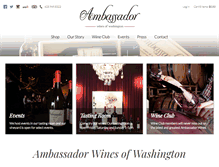 Tablet Screenshot of ambassadorwinery.com